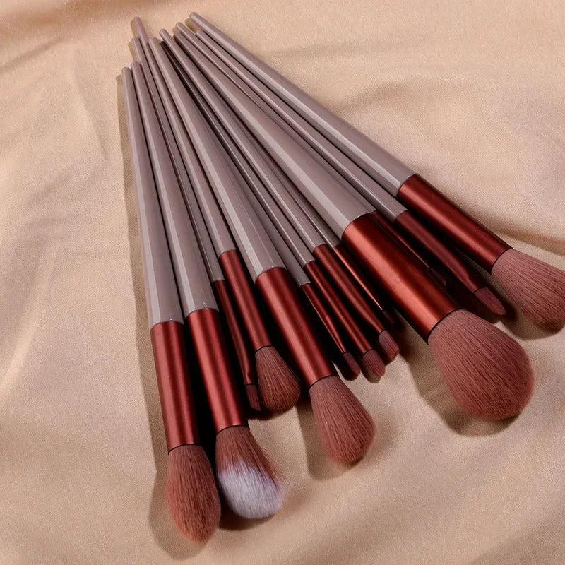 13Pcs Professional Makeup Brush Set – Essential Women’S Beauty Tools for Flawless Cosmetic Application